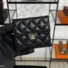 Chanel Caviar Quilted Compact Flap Wallet Black