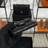 Chanel Caviar Quilted Compact Flap Wallet Black