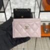 Chanel Caviar Quilted Card Holder Light Pink