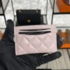 Chanel Caviar Quilted Card Holder Light Pink