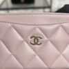 Chanel Caviar Quilted Card Holder Light Pink