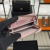 Chanel  Pink Caviar Zipped Card Coin Purse Wallet Light