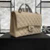 Chanel Classic 11.12 Handbag Grained Calfskin & Light gold Metal  beige