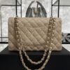 Chanel Classic 11.12 Handbag Grained Calfskin & Light gold Metal  beige