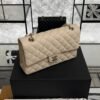Chanel Classic 11.12 Handbag Grained Calfskin & Light gold Metal  beige