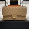 Chanel Classic 11.12 Handbag Grained Calfskin & Gold-Tone Metal  Dark beige
