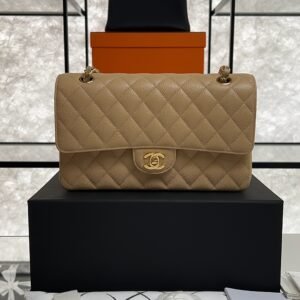 2026_04_24_16_35_IMG_2638 Chanel Classic 11.12 Handbag Grained Calfskin & Gold-Tone Metal Dark beige