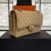 Chanel Classic 11.12 Handbag Grained Calfskin & Gold-Tone Metal  Dark beige