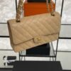 Chanel Classic 11.12 Handbag Grained Calfskin & Gold-Tone Metal  Dark beige