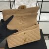 Chanel Classic 11.12 Handbag Grained Calfskin & Gold-Tone Metal  Dark beige