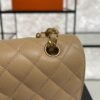 Chanel Classic 11.12 Handbag Grained Calfskin & Gold-Tone Metal  Dark beige
