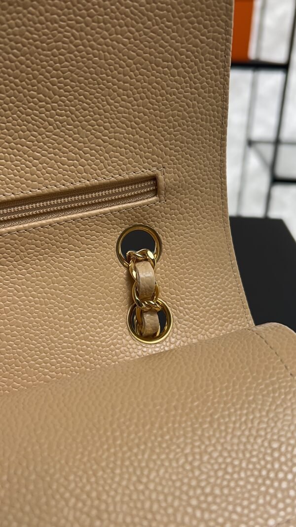 Chanel Classic 11.12 Handbag Grained Calfskin & Gold-Tone Metal  Dark beige