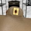 Chanel Classic 11.12 Handbag Grained Calfskin & Gold-Tone Metal  Dark beige