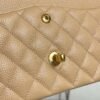 Chanel Classic 11.12 Handbag Grained Calfskin & Gold-Tone Metal  Dark beige