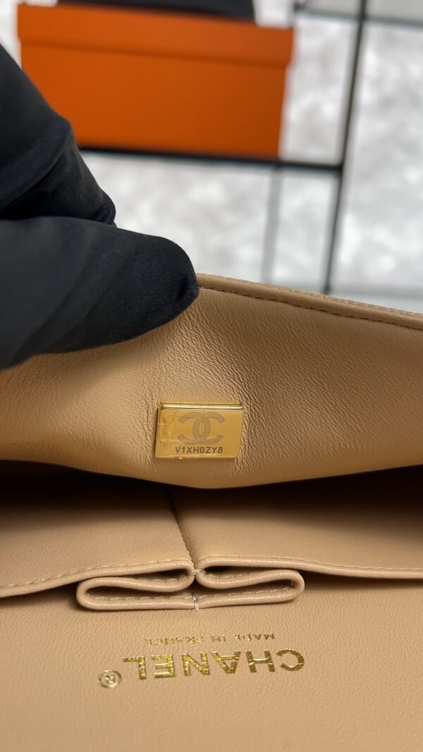 Chanel Classic 11.12 Handbag Grained Calfskin & Gold-Tone Metal  Dark beige