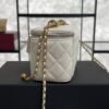 Chanel White Quilted Lambskin Long Vanity Case