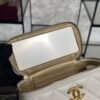 Chanel White Quilted Lambskin Long Vanity Case