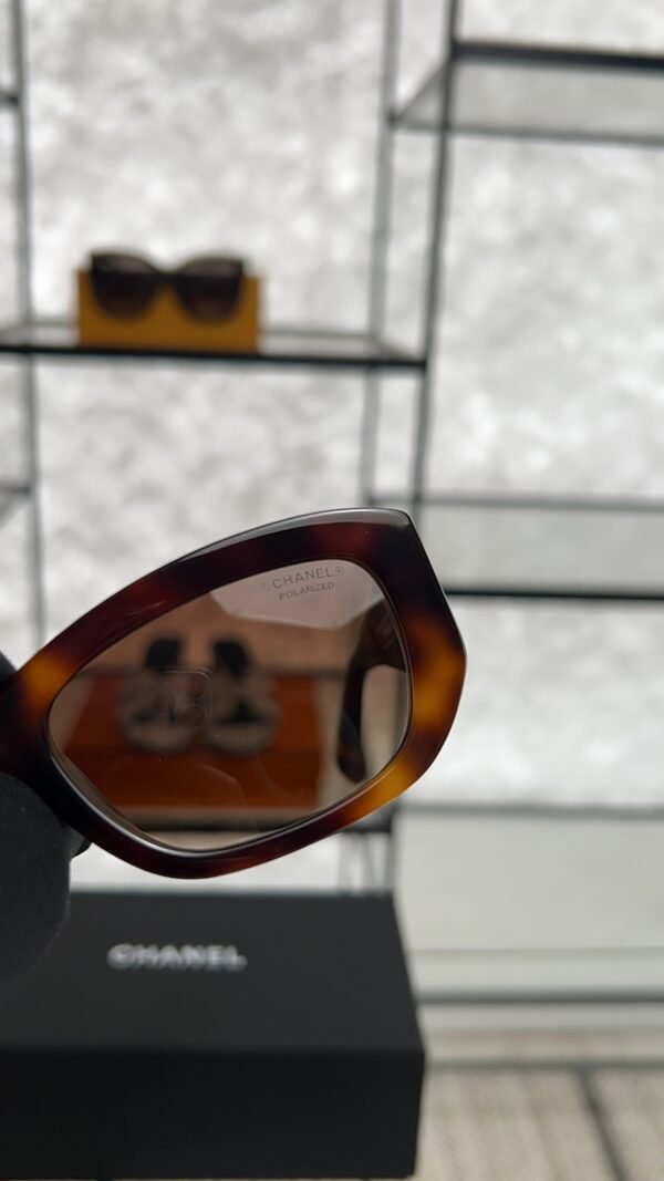 Chanel Acetate Rectangle Sunglasses 5493 Tortoise