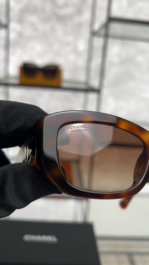 Chanel Acetate Rectangle Sunglasses 5493 Tortoise