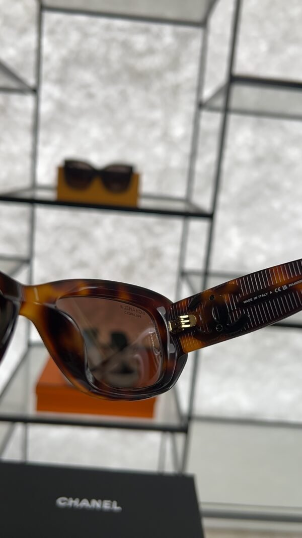 Chanel Acetate Rectangle Sunglasses 5493 Tortoise