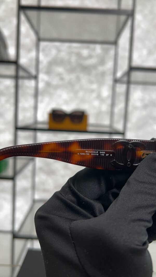 Chanel Acetate Rectangle Sunglasses 5493 Tortoise