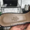 Hermès Oasis Sandals Shiny Alligator Black