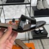 Hermès Oasis Sandals Shiny Alligator Black