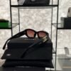 Chanel Acetate Rectangle Sunglasses 5493 Black Brown