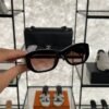 Chanel Acetate Rectangle Sunglasses 5493 Black Brown