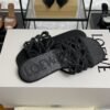 Loewe Calfskin Petal Anagram Caged Mule  Sandals Black