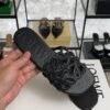 Loewe Calfskin Petal Anagram Caged Mule  Sandals Black
