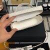 Chanel Top Handle Long Vanity White Caviar Light Gold