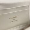 Chanel Top Handle Long Vanity White Caviar Light Gold