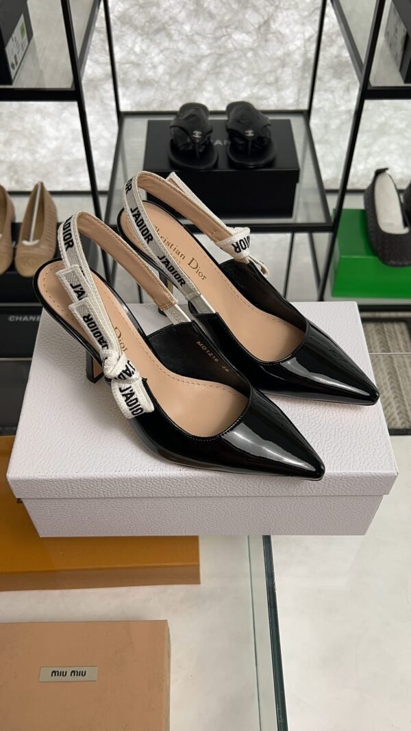DIOR J'Adior Slingback Pump Black Patent Calfskin
