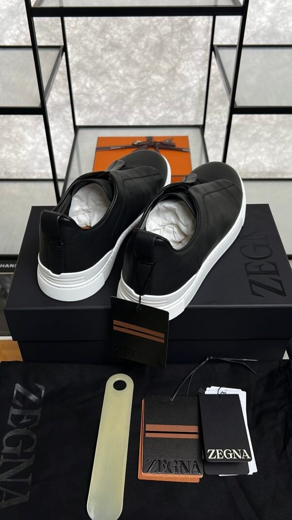 Zegna Triple Stitch Sneakers Men Black