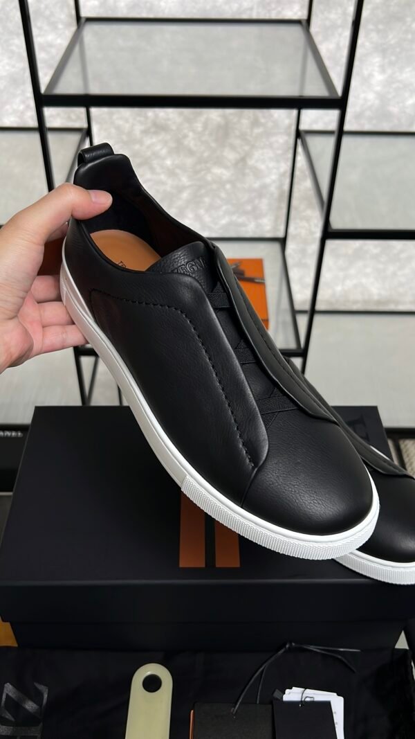 Zegna Triple Stitch Sneakers Men Black