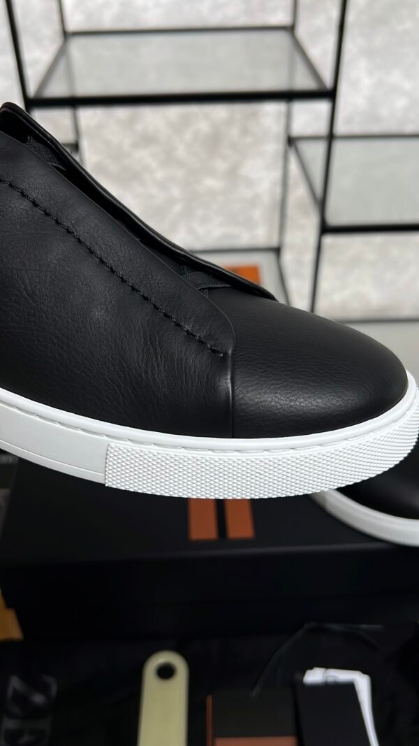 Zegna Triple Stitch Sneakers Men Black