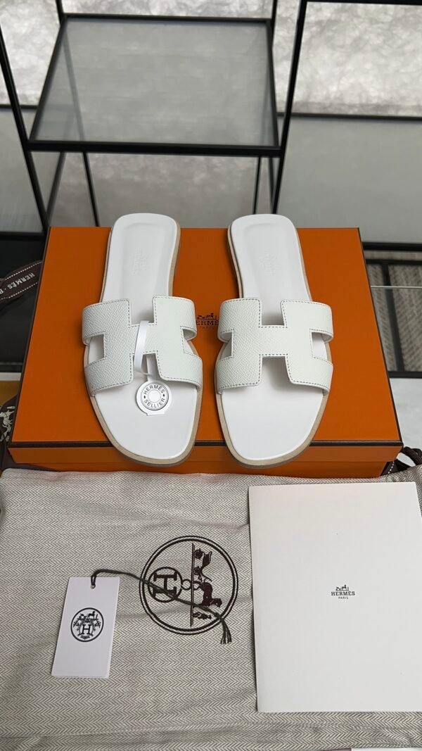 hermes oran sandlas White Epsom