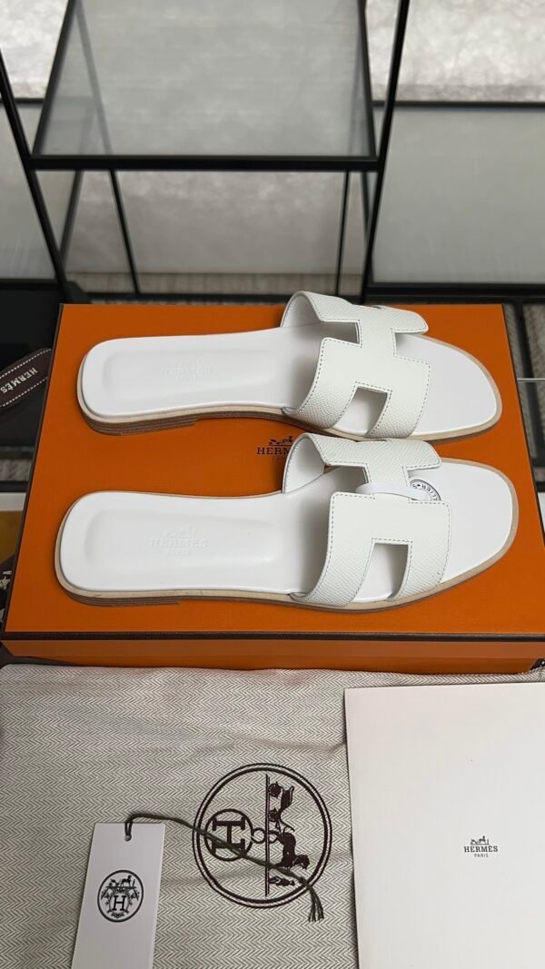 hermes oran sandlas White Epsom