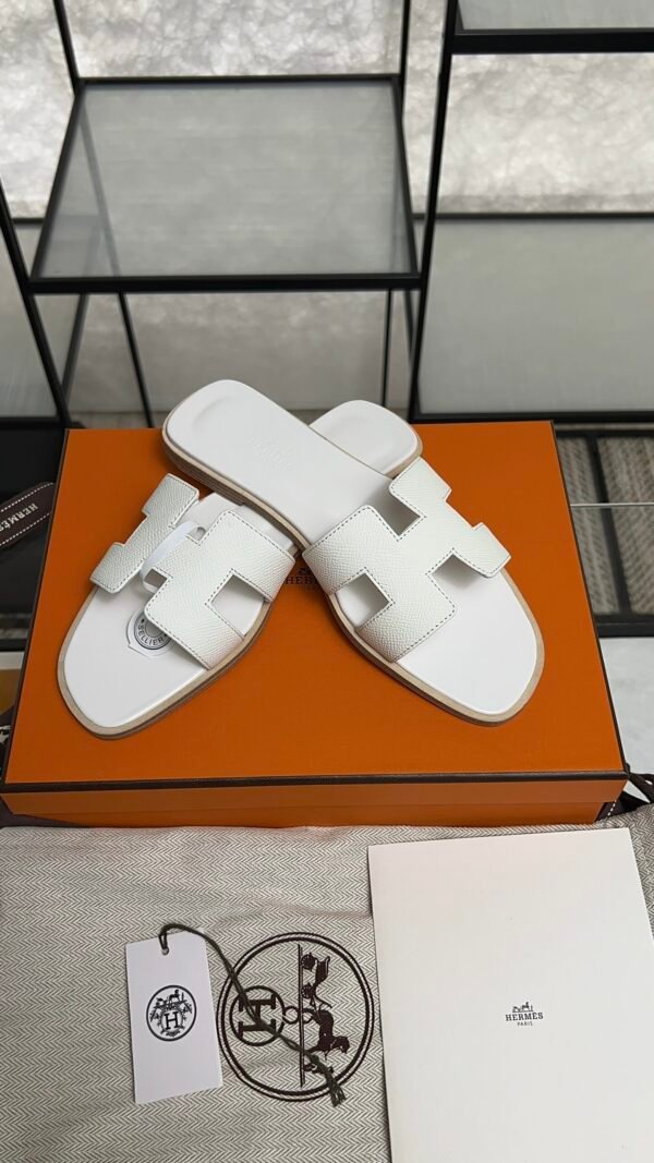 hermes oran sandlas White Epsom