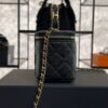 CHANEL Long Vanity with chain Grained Calfskin, Black