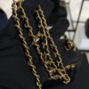 CHANEL Long Vanity with chain Grained Calfskin, Black