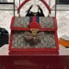 Gucci GG Supreme Monogram Small Queen Margaret Top Handle Bag Red