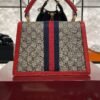 Gucci GG Supreme Monogram Small Queen Margaret Top Handle Bag Red
