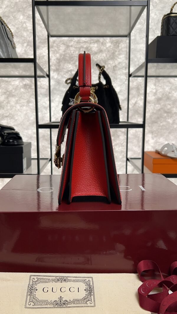 Gucci GG Supreme Monogram Small Queen Margaret Top Handle Bag Red