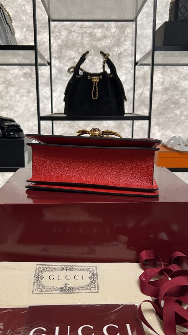 Gucci GG Supreme Monogram Small Queen Margaret Top Handle Bag Red