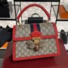 Gucci GG Supreme Monogram Small Queen Margaret Top Handle Bag Red