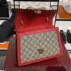 Gucci GG Supreme Monogram Small Queen Margaret Top Handle Bag Red