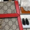 Gucci GG Supreme Monogram Small Queen Margaret Top Handle Bag Red