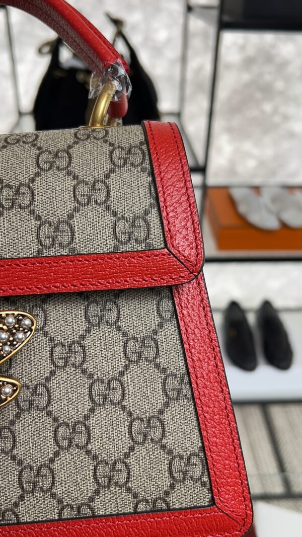 Gucci GG Supreme Monogram Small Queen Margaret Top Handle Bag Red